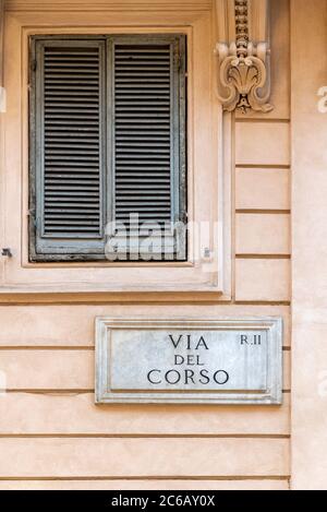 Italie, Lazio, Rome, Pigna, via del Corso Banque D'Images