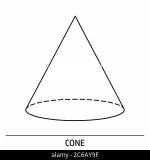 Icône de contour de cône Illustration de Vecteur