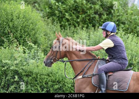 Course à pied à cheval à Middleham Banque D'Images