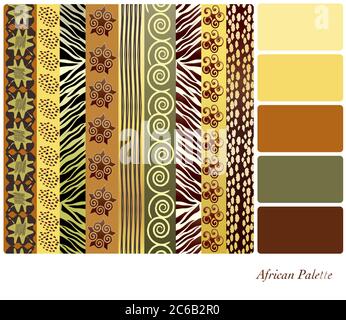 Motifs de style africain avec nuances de couleurs gratuites. Format vectoriel EPS10. Illustration de Vecteur