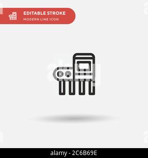 Icône de vecteur simple de convoyeur. Modèle de conception de symbole d'illustration pour l'élément d'interface utilisateur Web mobile. Pictogramme moderne de couleur parfaite sur contour modifiable. Icônes de convoyeurs pour votre projet d'entreprise Illustration de Vecteur