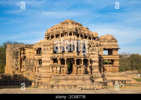 Temple Sasbahu, fort Gwalior, Gwalior, Madhya Pradesh, Inde, Asie Banque D'Images