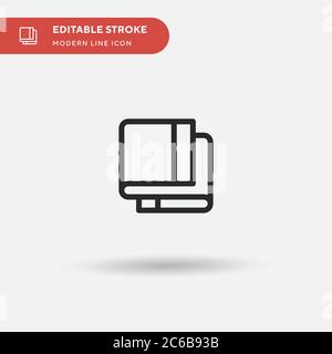 Icône de vecteur simple de couverture. Modèle de conception de symbole d'illustration pour l'élément d'interface utilisateur Web mobile. Pictogramme moderne de couleur parfaite sur contour modifiable. Icônes de couverture pour votre projet d'entreprise Illustration de Vecteur