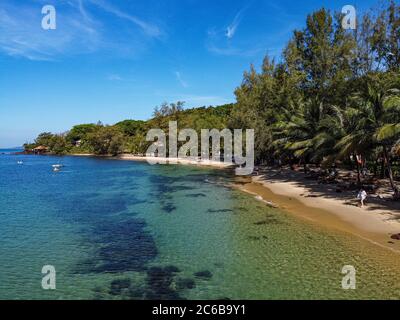 Antenne de la plage d'Ong Lang, île de Phu Quoc, Vietnam, Indochine, Asie du Sud-est, Asie Banque D'Images