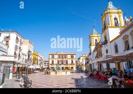 Plaza del Socorro, Ronda, Province de Malaga, Andalousie, Espagne, Europe Banque D'Images