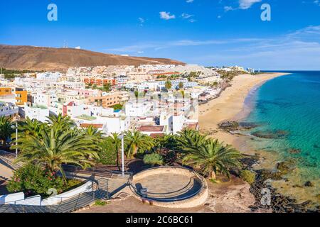 Péninsule de Jandia, Morro Jable et Playa del Matorral, Fuerteventura, îles Canaries, Espagne, Atlantique, Europe Banque D'Images