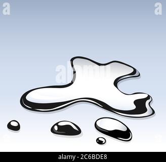 Illustration vectorielle des gouttelettes de mercure Illustration de Vecteur