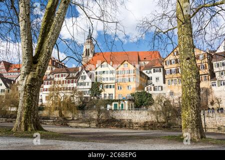 Vieille ville et parc de Tübingen, Allemagne Banque D'Images