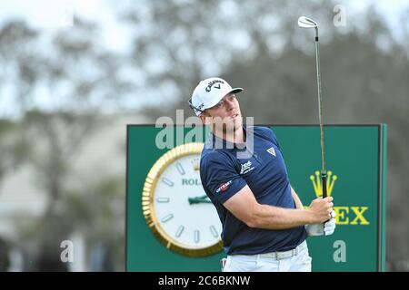 Talor Gooch en compétition lors de la finale de l'invitation d'Arnold Palmer en 2020 au Bay Hill Club à Orlando, en Floride, le 8 mars 2020. Crédit photo: Mar Banque D'Images