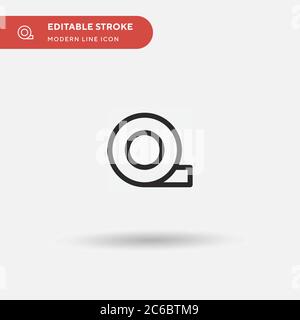 Icône de vecteur simple de ruban adhésif. Modèle de conception de symbole d'illustration pour l'élément d'interface utilisateur Web mobile. Pictogramme moderne de couleur parfaite sur contour modifiable. Conduit T Illustration de Vecteur
