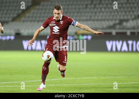 Turin, Italie. 8 juillet 2020. Turin, Italie, 08 Juil 2020, 09 Andrea Belotti (Turin) pendant Torino vs Brescia - italien Serie A football Match - Credit: LM/Claudio Benedetto Credit: Claudio Benedetto/LPS/ZUMA Wire/Alamy Live News Banque D'Images