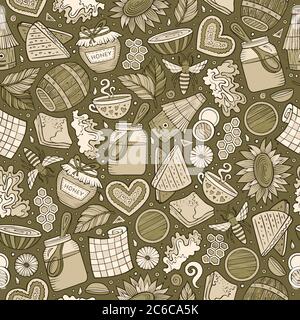 Joli motif sans couture en forme de miel Illustration de Vecteur