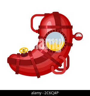 Estomac métallique. Organe artificiel. L'avenir de la cybernétique. Anatomie humaine du robot. Organes internes robotisés. Système d'organes de l'oesophage de Cyborg de fer corps Illustration de Vecteur