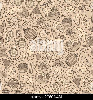 Motif sans couture de l'été Illustration de Vecteur