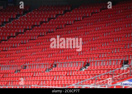 Toyota, Aichi, Japon. 8 juillet 2020. Stand football/Soccer : 2020 match de la J1 League entre Nagoya Grampus 2-2 Gamba Osaka au stade Toyota à Toyota, Aichi, Japon . Crédit: Naoki Nishimura/AFLO SPORT/Alay Live News Banque D'Images
