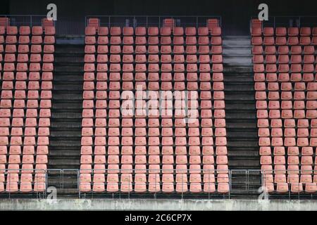 Toyota, Aichi, Japon. 8 juillet 2020. Stand football/Soccer : 2020 match de la J1 League entre Nagoya Grampus 2-2 Gamba Osaka au stade Toyota à Toyota, Aichi, Japon . Crédit: Naoki Nishimura/AFLO SPORT/Alay Live News Banque D'Images