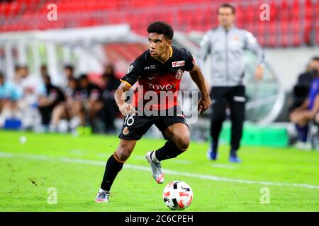 Toyota, Aichi, Japon. 8 juillet 2020. Mateus (Grampus) football : 2020 match de la J1 League entre Nagoya Grampus 2-2 Gamba Osaka au stade Toyota à Toyota, Aichi, Japon . Crédit: Naoki Nishimura/AFLO SPORT/Alay Live News Banque D'Images