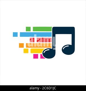 Icône musique. Icône de notes musicales isolée sur fond blanc de la collection musicale. Notes de musique icône notes de musique tendance et moderne symbole pour logo. Illustration de Vecteur