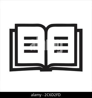 Icône de livre isolée sur fond blanc. Livre emblématique dans un style tendance. Icône vecteur de livre moderne et simple symbole plat pour le site Web, mobile, logo, a Illustration de Vecteur