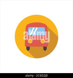 Icône de façade de bus isolée sur fond blanc. Icône de bus en façade dans un style tendance pour le site Web et l'application mobile. Illustration de Vecteur