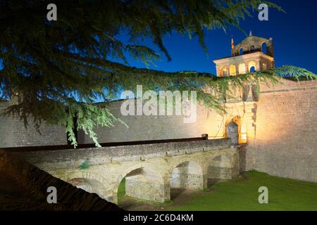 Château de Saint Pierre, connue sous le nom de la Ciudadela, Jaca, Huesca, Aragón, Espagne. Banque D'Images