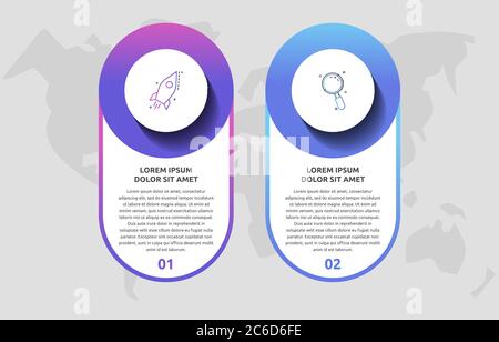 Modèle vectoriel infographie. cercle Concept d'affaires avec 2 options et pièces. Deux étapes pour les diagrammes, organigramme, calendrier Illustration de Vecteur