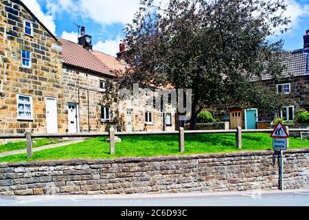 Cottages, Castleton, North Yorkshire Moors, Angleterre Banque D'Images