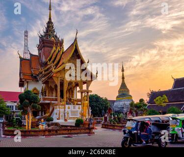 Wat Bupharam, Chiang Mai, Thaïlande Banque D'Images