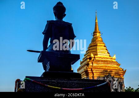 Wat Chiang Man, Chiang Mai, Thaïlande Banque D'Images