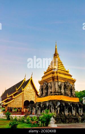 Wat Chiang Man, Chiang Mai, Thaïlande Banque D'Images