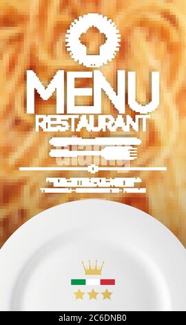 Restaurant de menu sur fond flou au format vectoriel Illustration de Vecteur