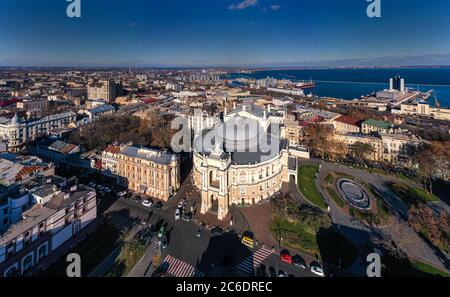 panorama de drone l'opéra d'odessa ukraine Banque D'Images