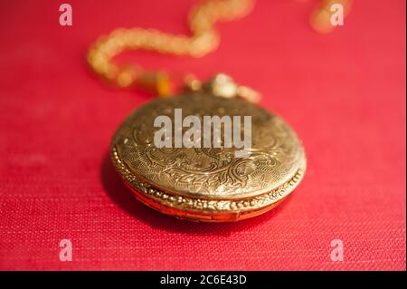 golden hunter case montre de poche Banque D'Images