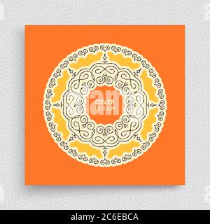 Élément de cercle ethnique. Orienter le design traditionnel. Décoration ronde Mandala. Illustration de mode vectorielle. Illustration de Vecteur