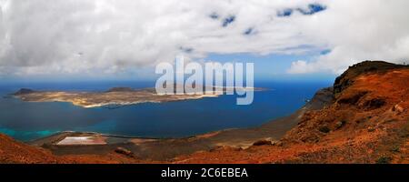 La Graciosa une île volcanique dans les îles Canaries d'Espagne Banque D'Images