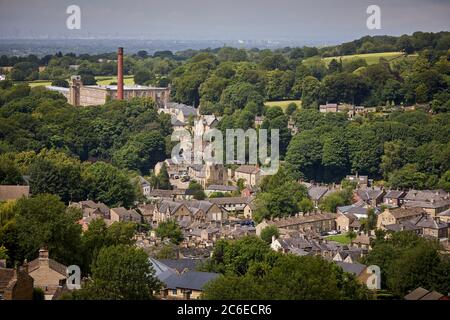 Ville de Bollington, dans le Cheshire Clarence Mill, près de Macclesfield, ancien moulin à coton Banque D'Images