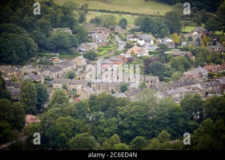 Bollington ville dans Cheshire logement dans le village Banque D'Images