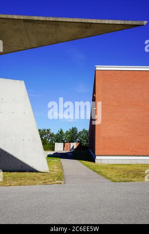 Vitra Design Museum, le poste d'incendie par l'architecte Zaha Hadid. Weil am Rhein, Allemagne. Banque D'Images