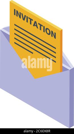 Icône d'invitation de chasseur de tête, style isométrique Illustration de Vecteur