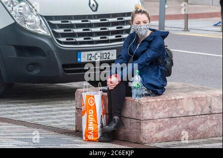 Cork, Irlande. 9 juillet 2020. Patrick Street à Cork a été occupé cet après-midi alors que le pays revient à une nouvelle "normale". Crédit : AG News/Alay Live News Banque D'Images