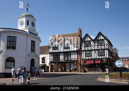 Vues de Stratford upon Avon à Bridge Street dans Warwickshire au Royaume-Uni prises le 22 juin 2020 Banque D'Images
