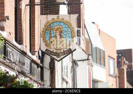 Pub Thomas Becket à Best Lane Canterbury Banque D'Images