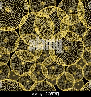 motif d'arrière-plan transparent à cercles abstraits Illustration de Vecteur