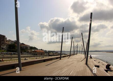 La Duna de Zaera la Dune de Zaera par l'architecte Alejandro Zaera UN coin salon construit pour le Championnat mondial de voile 2014 Santander Bay Banque D'Images