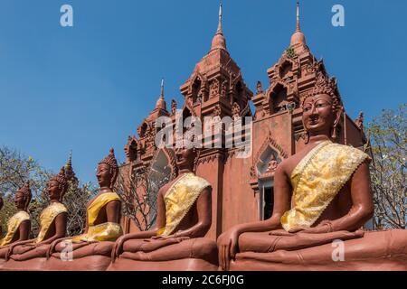 Au temple Khao Phra Angkhan. Situé dans la province de Thailands, Buriram, le temple a été construit sur l'ancien volcan Khao Loy. Banque D'Images