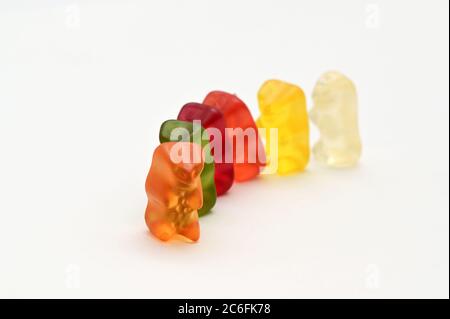 Gros plan sur l'ours en gelée de bonbons - concept Banque D'Images