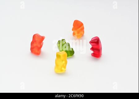 Gros plan sur l'ours en gelée de bonbons - concept Banque D'Images