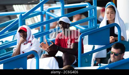 Naomi Osakas se déroule pendant son deuxième tour de match au tournoi de tennis 5 Western & Southern Open WTA Premier 2019 Banque D'Images