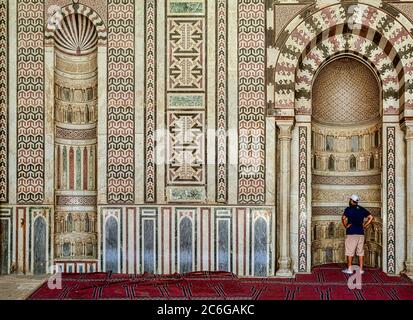 Mihrab de mosquée d'Al-Nasir Muhammad à la Citadelle du Caire Banque D'Images