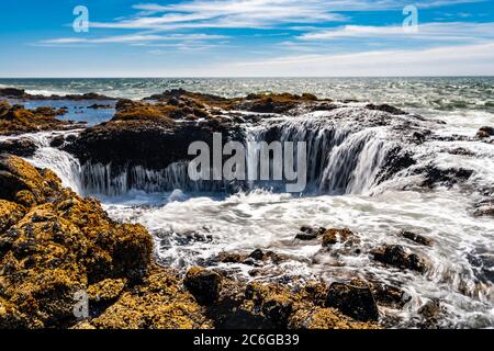 Thor est bien, Cape Perpetua, Oregon, Yachats Banque D'Images